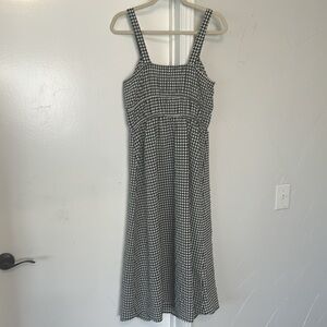 Harlow & Rose Women’s Milkmaid Microgrid Plaid Dress L